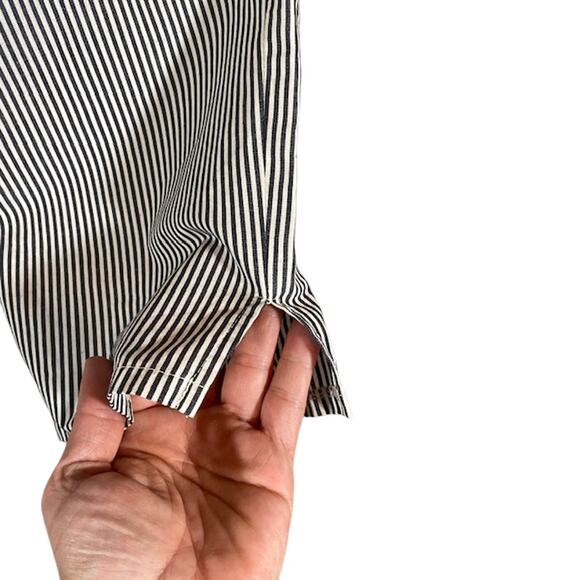 ASOS Black & White Striped Wrap Front Style Pants Women Sz 2 - Picture 5 of 7